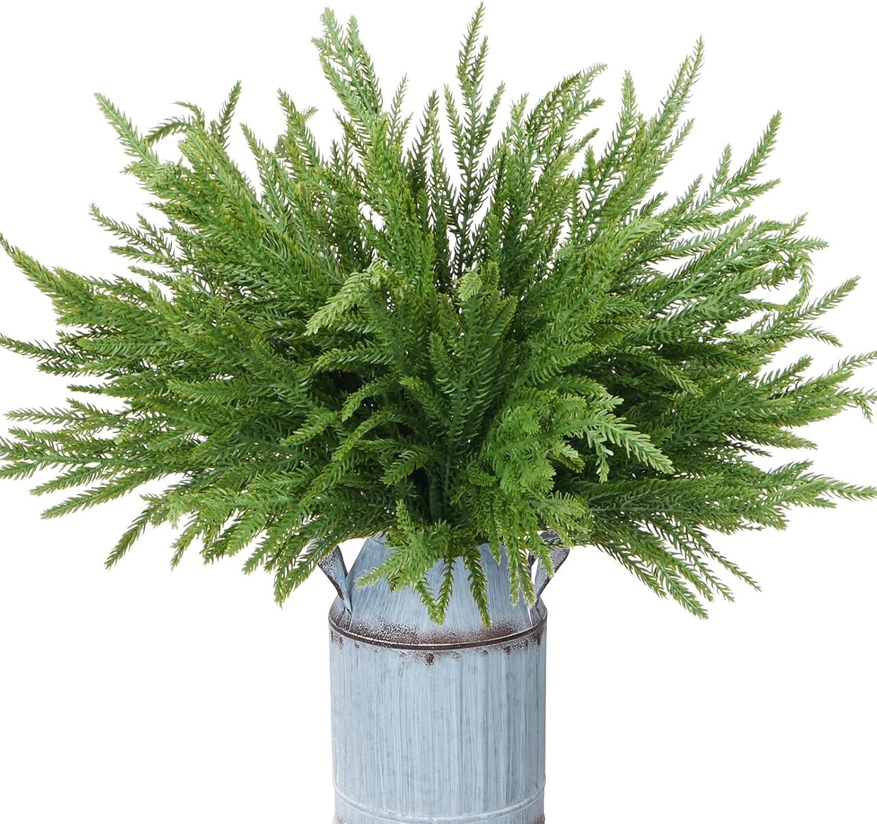 8pcs Christmas Greenery Stems Sprigs for Xmas (Green-8pcs) 2"D x 2"W x 16"H
